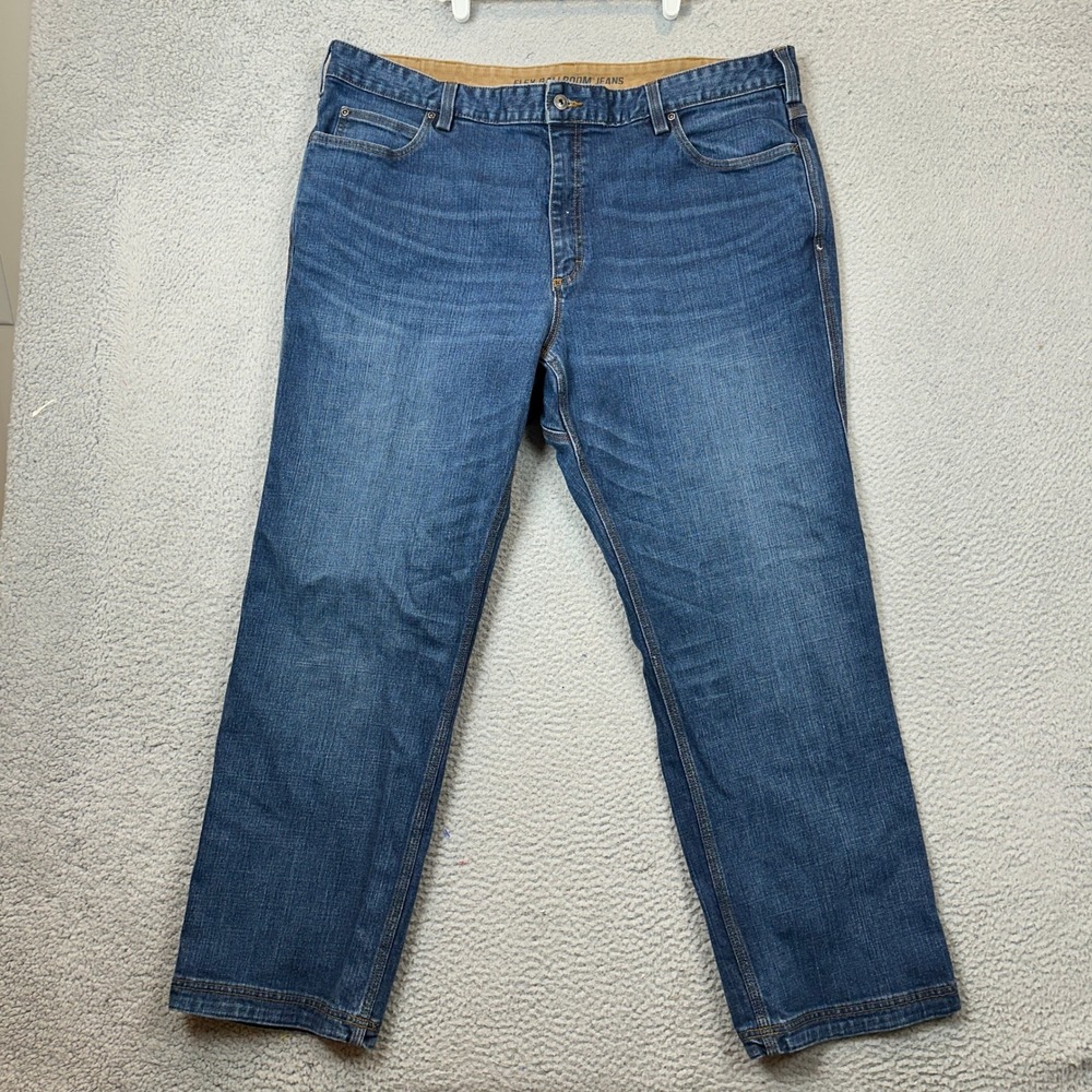 Duluth Trading Co Jeans Mens 42X30 Flex Ballroom Relaxed Fit Blue Stretch EUC